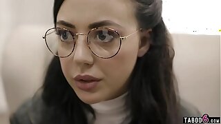 Nerdy teen with glasses gets exploited by social worker